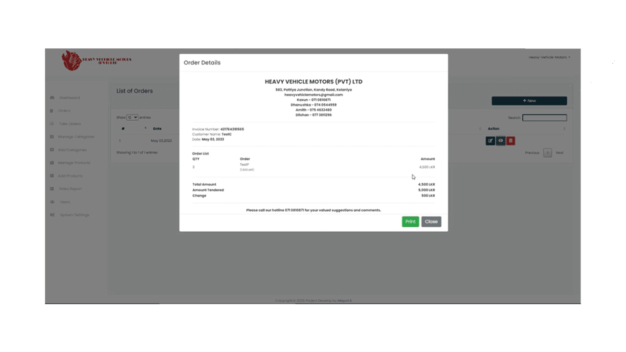 E Commerce Shop POS System